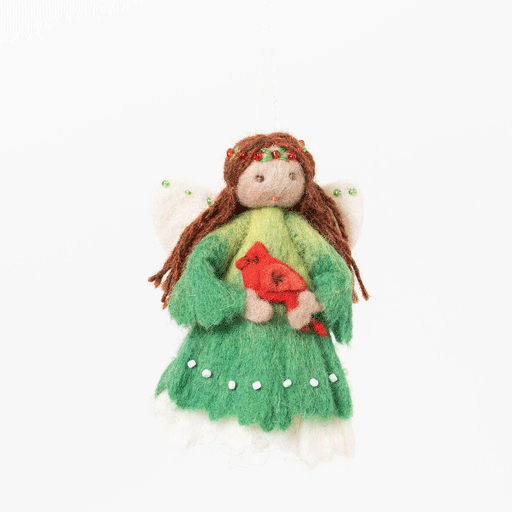 Little Cardinal Fairy Ornament