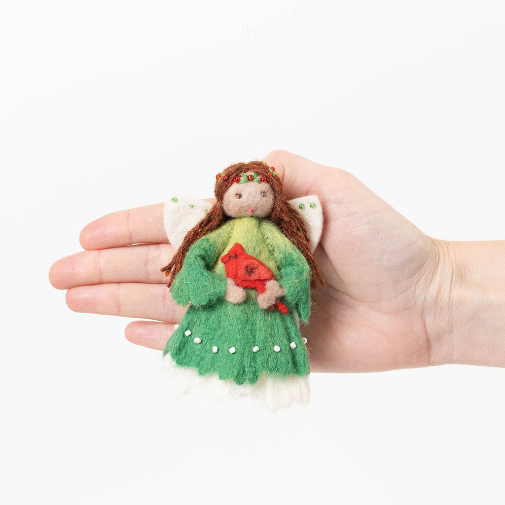 Little Cardinal Fairy Ornament